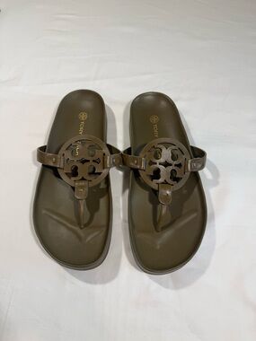 Tory Burch Miller Cloud Sandals in Olive